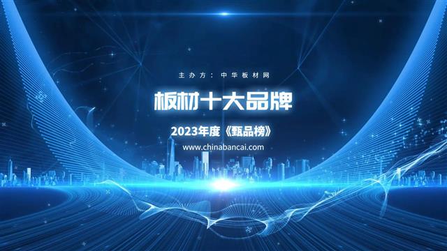 2023中国板材行业十大品牌评选排行榜公布！