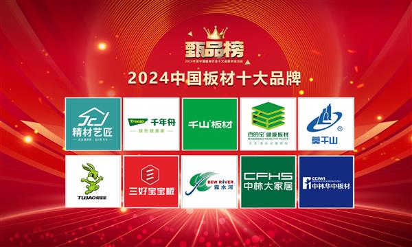 2024中国板材行业品牌被广泛认可的榜单